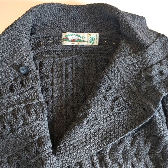ARAN CRAFTS Merino Wool Cardigan - Picture 5 of 8